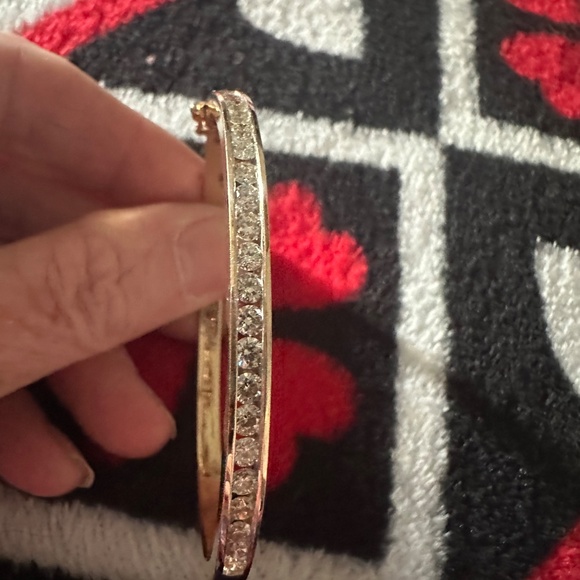 14k diamond bangle bracelet - Picture 4 of 5